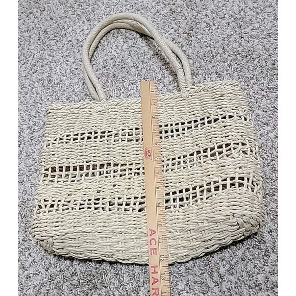 J.CREW Marseille 100% Paper Straw Open Weave Unstructured Market Tote Bag Beach - Picture 15 of 16